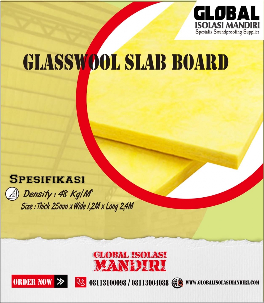 Glasswool Board Peredam Suara 